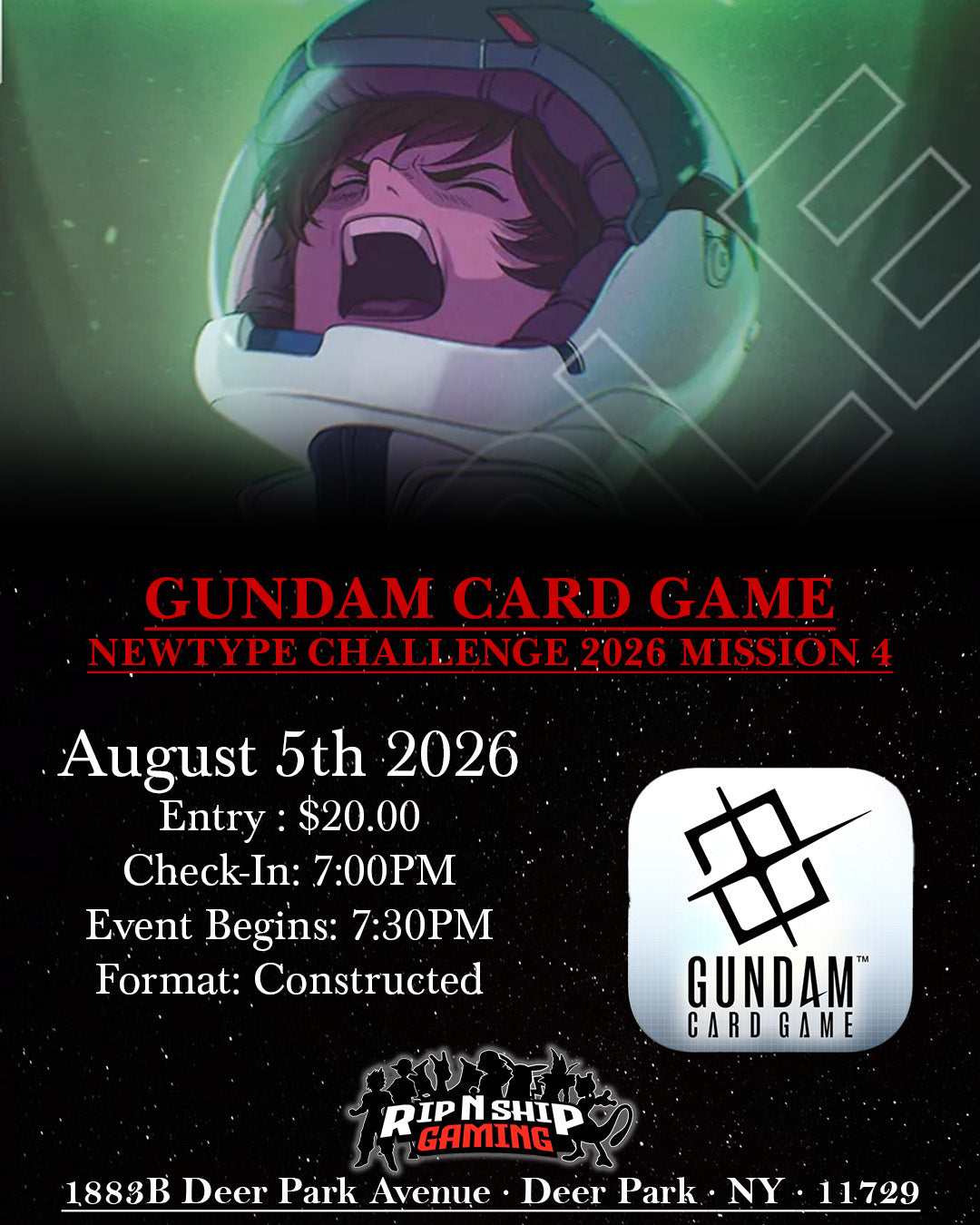 August 5th 2026 - Gundam Card Game - Newtype Challenge 2026 Mission 4