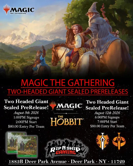 August 9th 2026 - Magic The Gathering The Hobbit 2-Headed Giant Sealed PreRelease Event