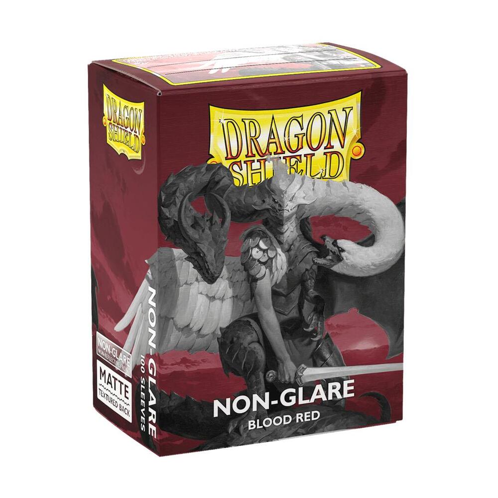Dragon Shield: Standard Size 100ct Sleeves - Non-Glare Blood Red (Matte)