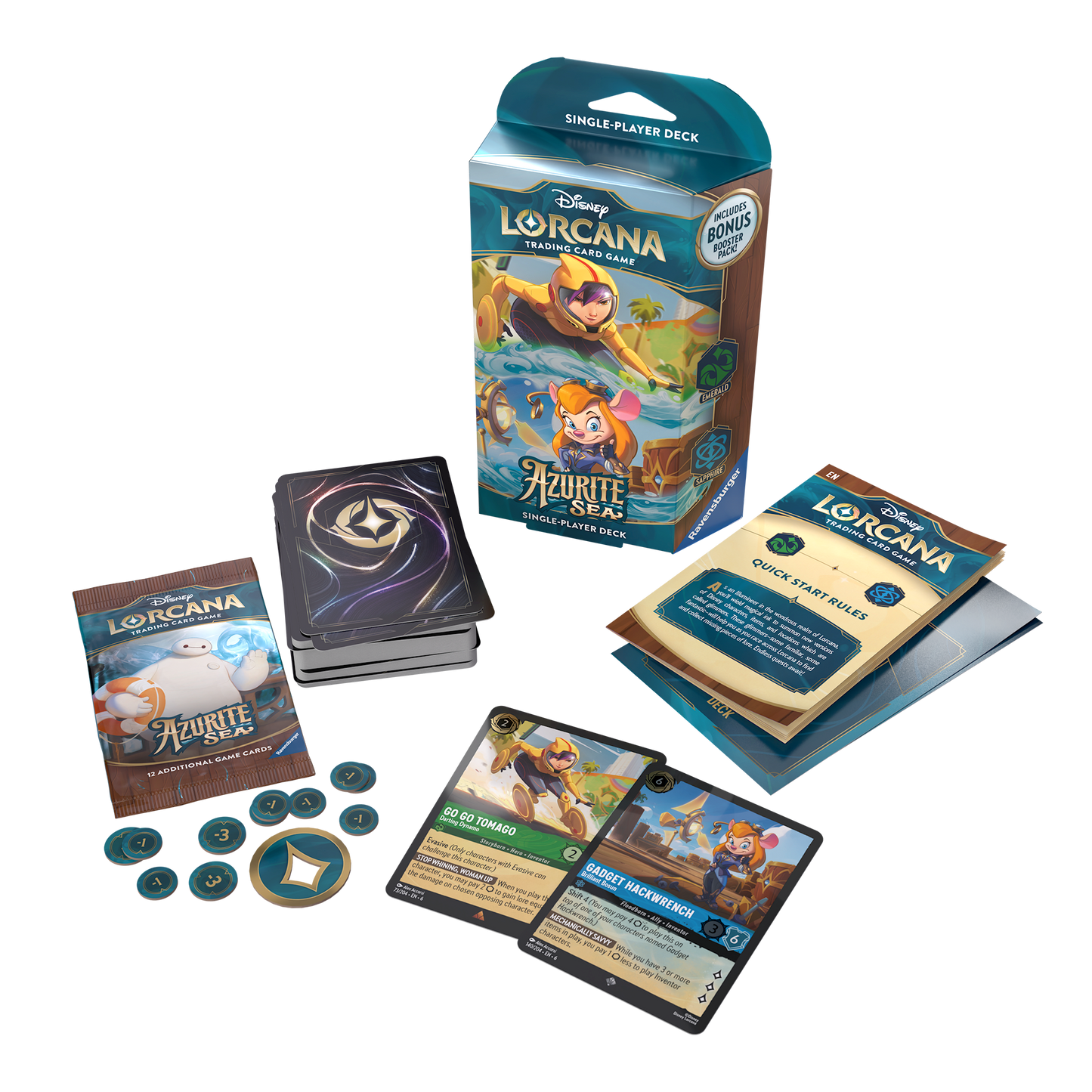Disney Lorcana TCG: Azurite Sea Starter Deck Display