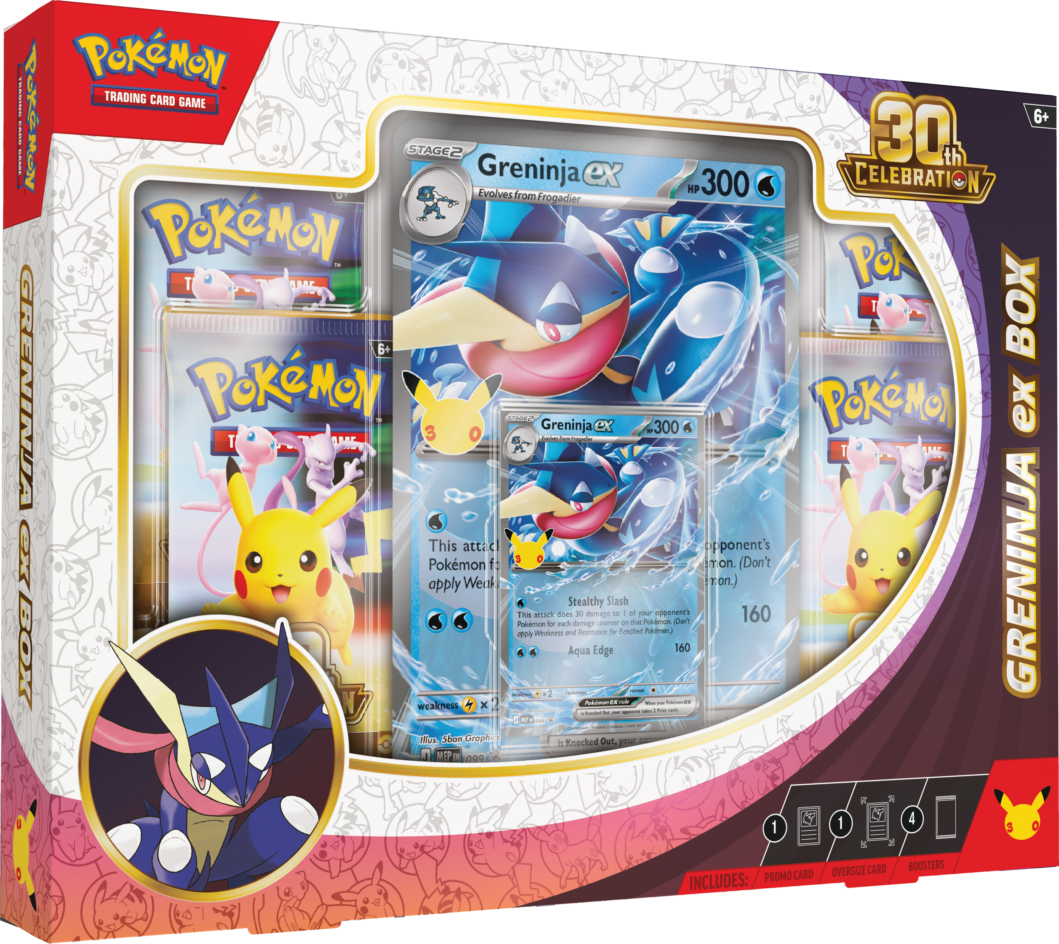 greninja pokemon card ex Pokémon TCG: 30th Celebration Pokémon Box (Greninja ex) *Pre-Order* – Rip n Ship Arena Pokémon Hit Points170 HP Form Greninja ex 214/167 - Pokémon
