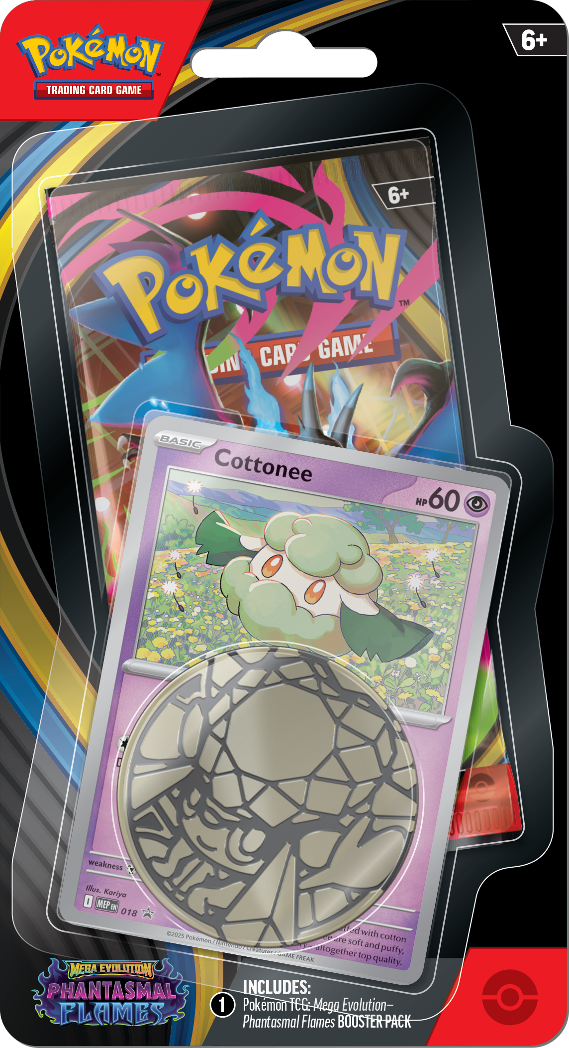 Pokémon TCG: Mega Evolution— Phantasmal Flames - Checklane Blister (Cottonee)