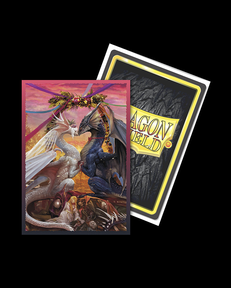 Dragon Shield: Japanese Size 60ct Brushed Art Sleeves - Valentine Dragons 2023