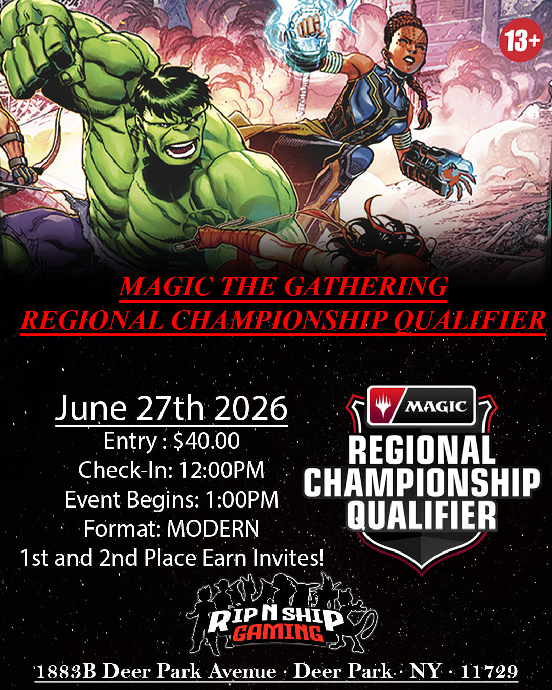 June 27th, 2026 - Magic The Gathering US RCQ | 2026-27 Round 1 2-Slot Modern Tournament