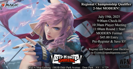 July 19th 2025 - Magic The Gathering Tournament Entry -US RCQ (3) | 2025-26 Round 1 2-Slot Modern Tournament