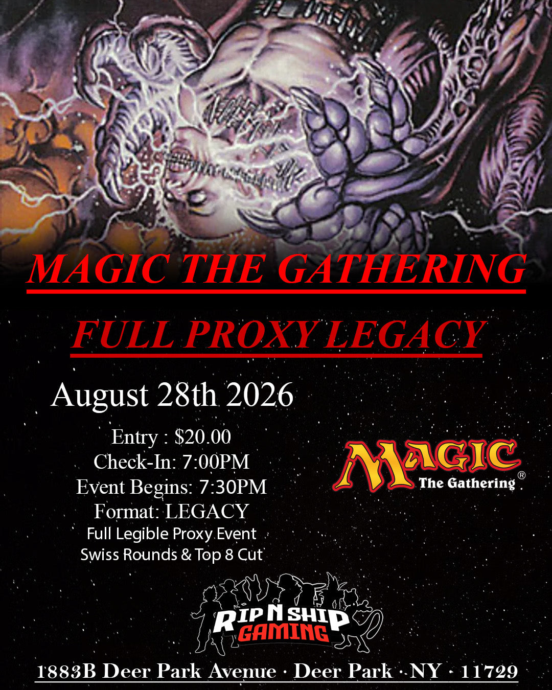 August 28th 2026 - Magic The Gathering - Monthly Legacy Tournament