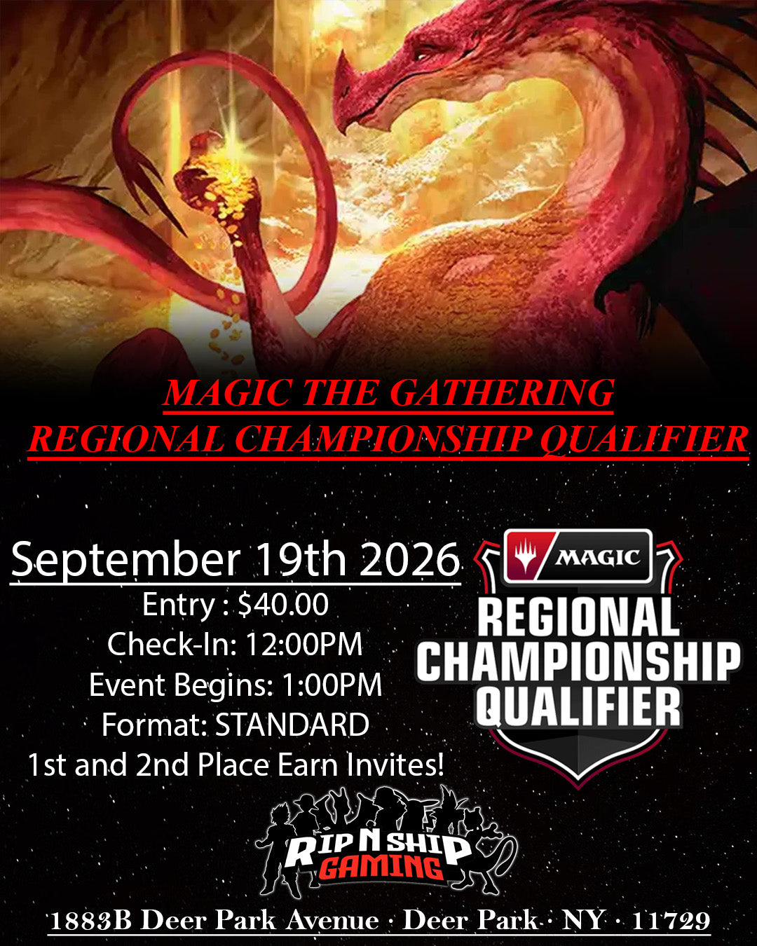 September 19th, 2026 - Magic The Gathering US RCQ | 2026-27 Round 2 2-Slot Standard Tournament