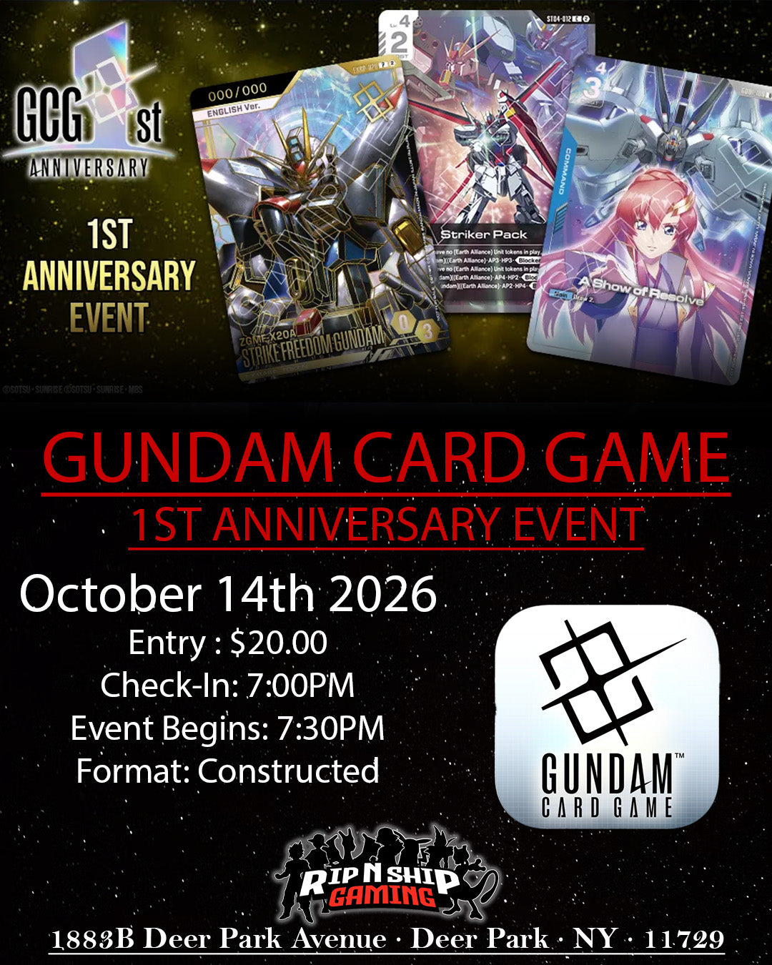October 14th 2026 - Gundam Card Game - 1st Anniversary Event