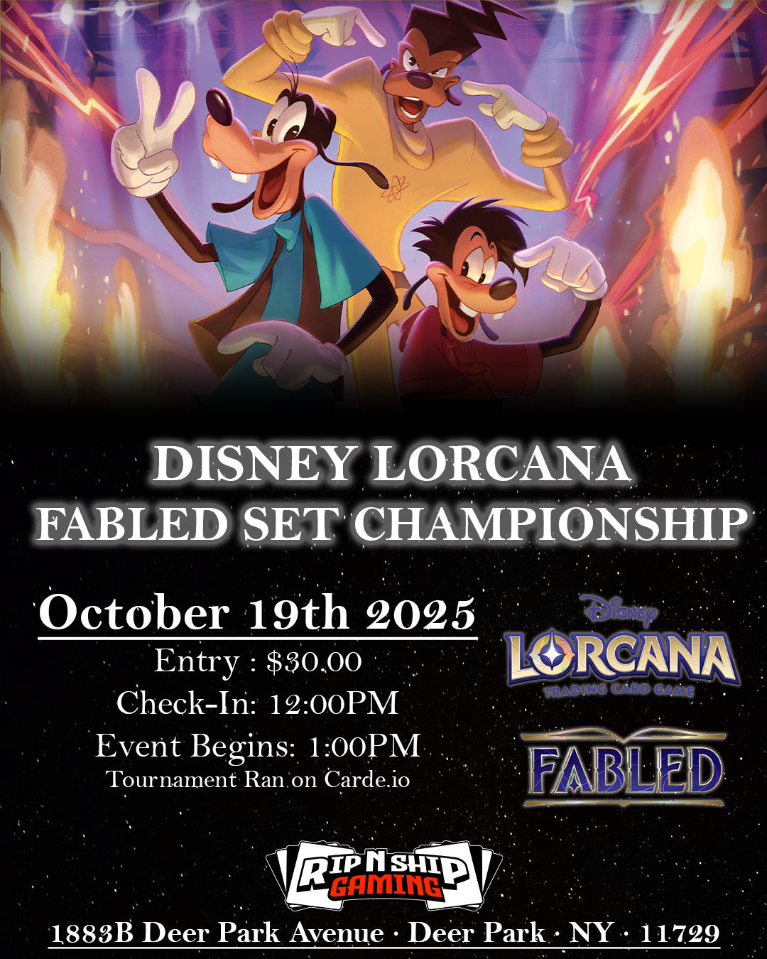 October 19th 2025 - Lorcana -  Fabled Set Championship