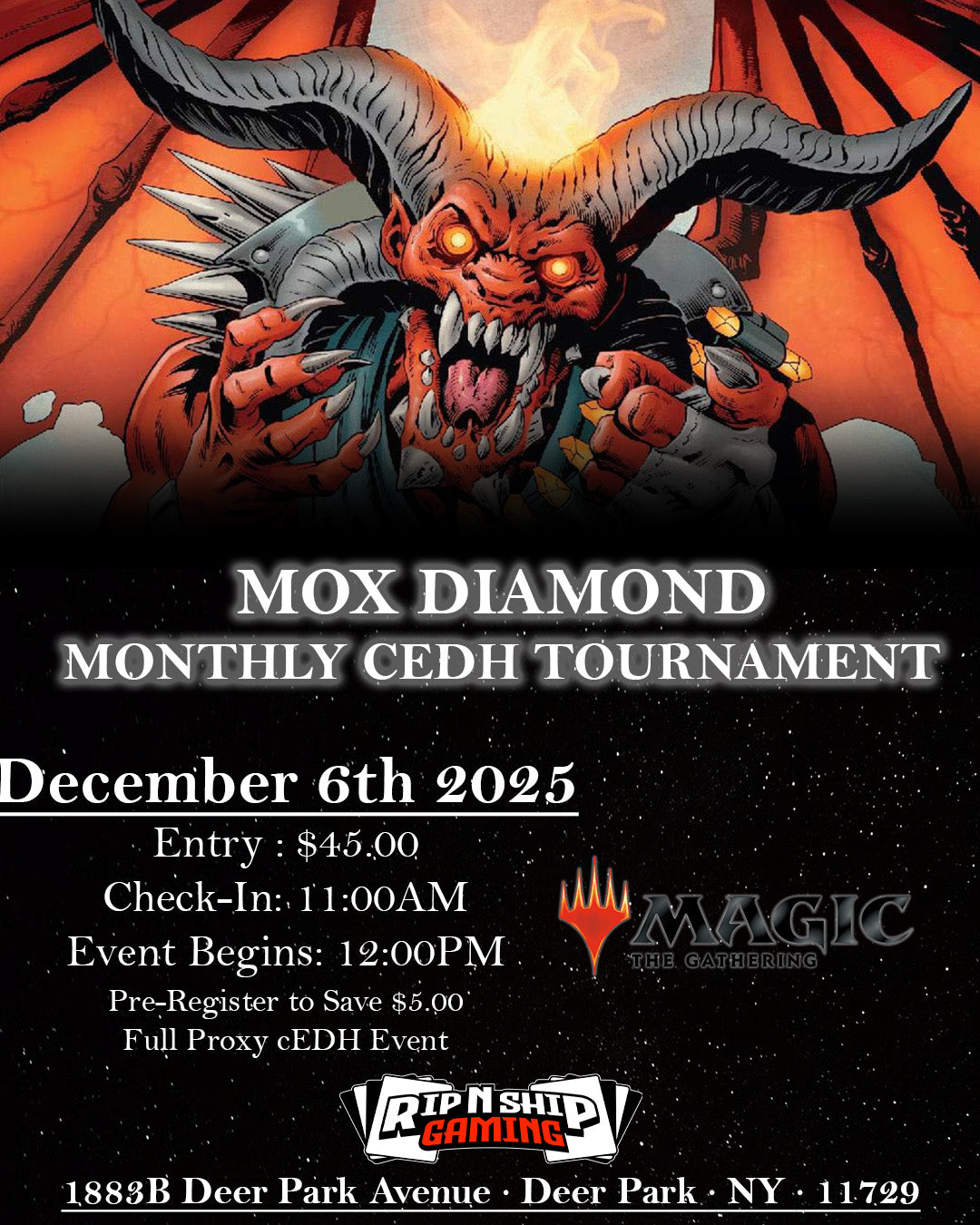 December 6th 2025 - Magic The Gathering - CEDH Mox Diamond