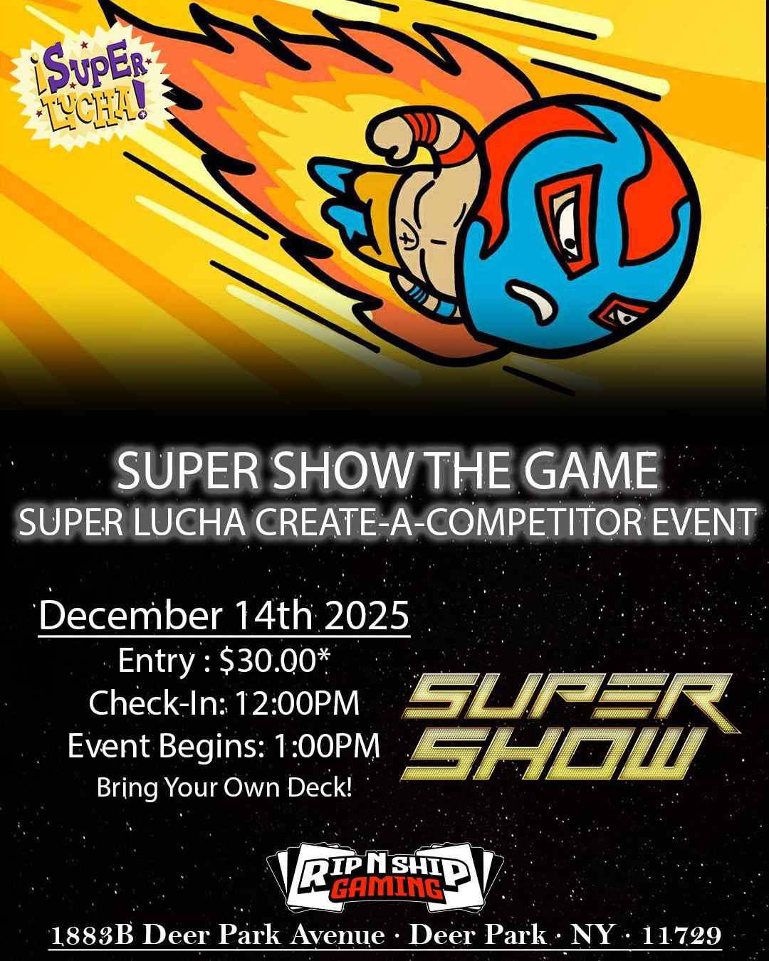 December 14th 2025 - Super Show The Game - Create-A-Competitor Event