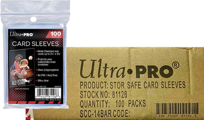 Ultra PRO: 100 Count Soft Card Sleeves - 2-1/2" X 3-1/2" Case