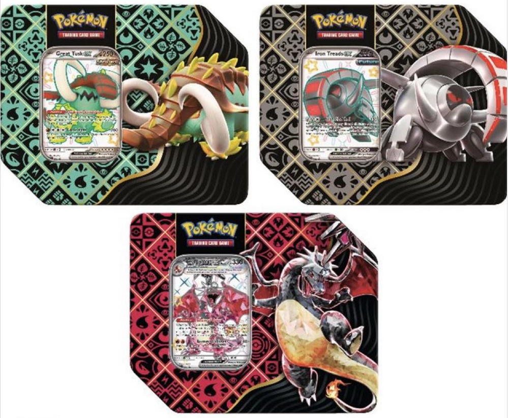 Pokémon TCG: Scarlet & Violet Paldean Fates Tin Case (6 Tins - 2 of each)