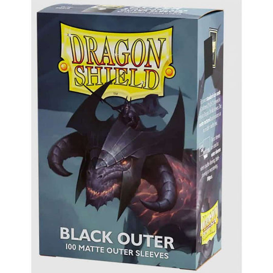 Dragon Shield: 100ct Outer Sleeves - Black Matte (Standard)
