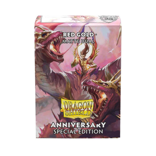 Dragon Shield: Standard 100ct Sleeves - Pomegranate & Gold (Dual Matte)