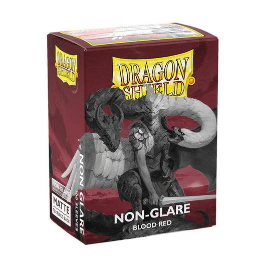 Dragon Shield: Standard Size 100ct Sleeves - Non-Glare Blood Red (Matte)