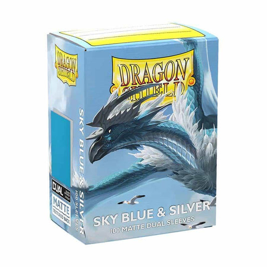 Dragon Shield: Standard 100ct Sleeves - Sky Blue & Silver (Dual Matte)