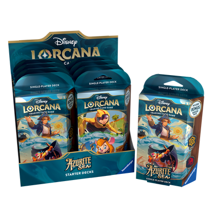 Disney Lorcana TCG: Azurite Sea Starter Deck Display