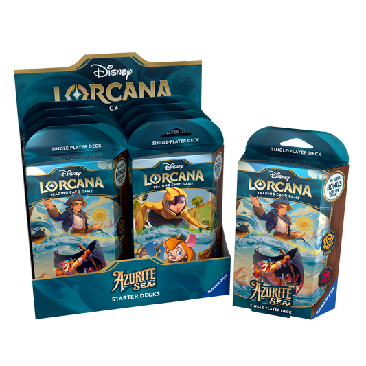 Disney Lorcana TCG: Azurite Sea Starter Deck Display