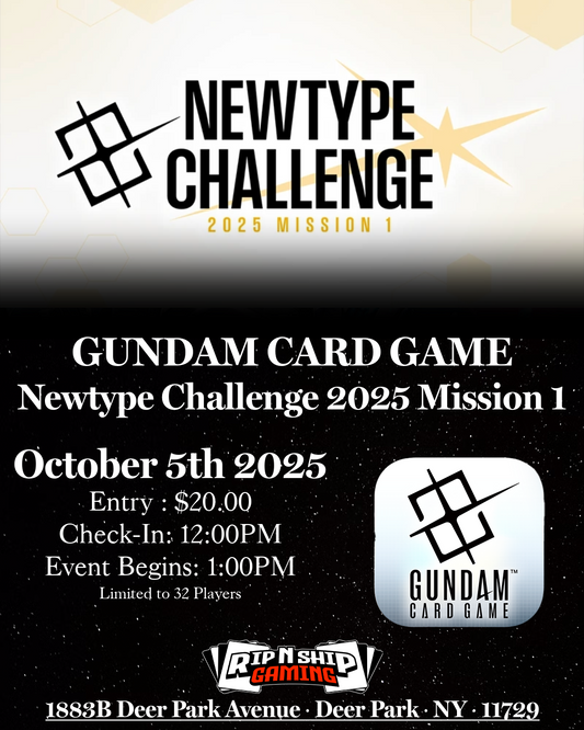 October 5th 2025 - Gundam Card Game Newtype Challenge 2025 Mission 1