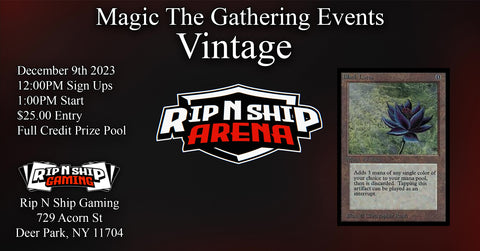 Magic The Gathering Quarterly Vintage Tournament - December 9th, 2023