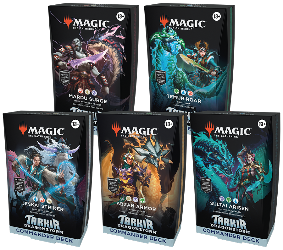 Magic The Gathering: Tarkir Dragonstorm - Commander Deck Case (1 of each of 5 decks)