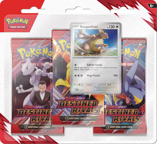 Pokemon TCG: Scarlet & Violet - Destined Rivals - 3-Pack Blister - Kangaskhan