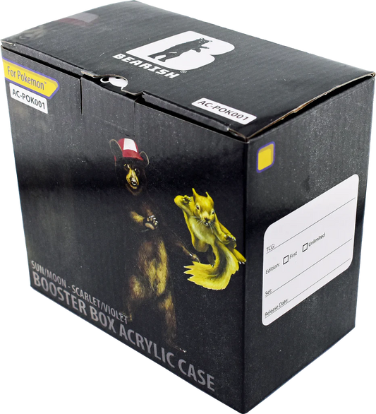 Bearish Lock Pane Acrylic Pokémon Booster Box Case (Sun & Moon to Scarlet & Violet)