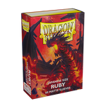 Dragon Shield: Japanese Size 60ct Sleeves - Ruby (Matte)