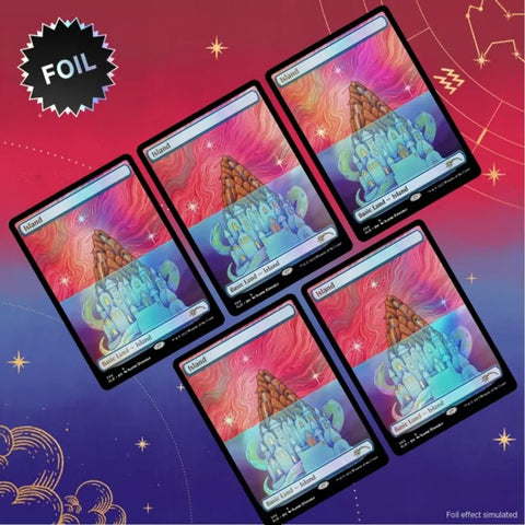 Magic The Gathering: Secret Lair - Astrology Lands (Aquarius) - Foil
