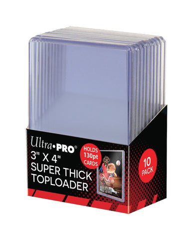 Ultra PRO: Toploader - 3" x 4" (10ct - Super Thick Toploader 130pt)