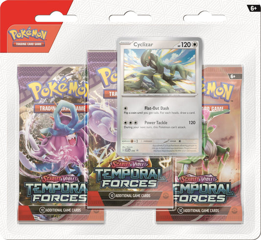 Pokemon TCG: Scarlet & Violet: Temporal Forces - 3-Pack Blister (Cyclizar)