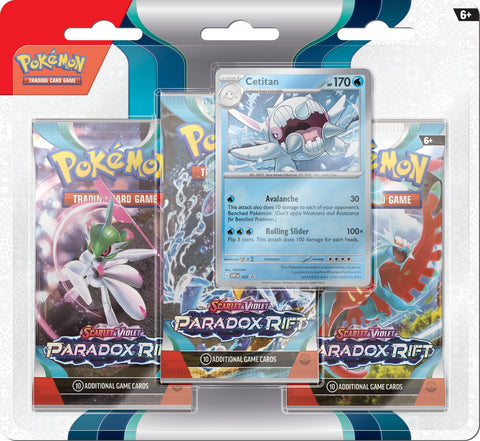 Scarlet & Violet: Paradox Rift - 3-Pack Blisters (Cetitan) *Pre-Order*