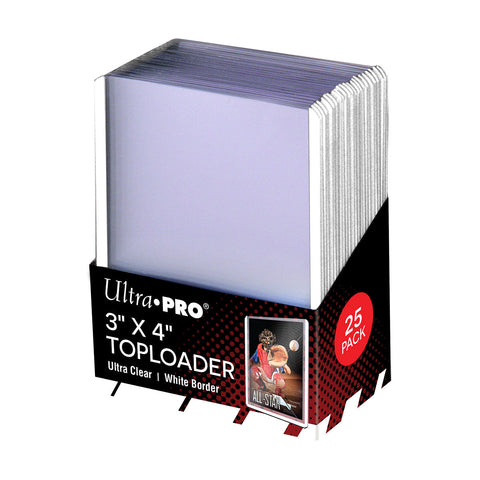 Ultra PRO: Toploader - 3" x 4" (25ct - White Border)