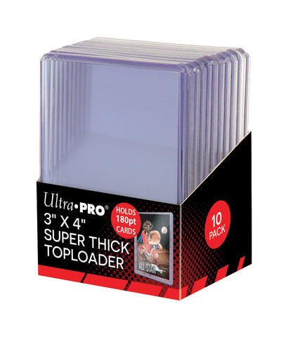 Ultra PRO: Toploader - 3" x 4" (10ct - Super Thick Toploader 180pt)