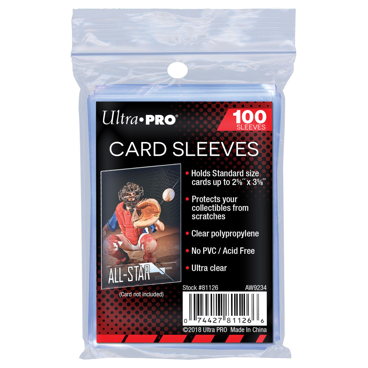 Ultra PRO: 100 Count Soft Card Sleeves - 2-1/2" X 3-1/2" (Penny Sleeves)